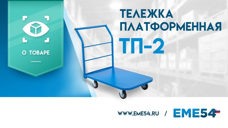 Тележка платформенная TOR ТП-2 (600х900) г/п 435 кг (160 мм) - изображение