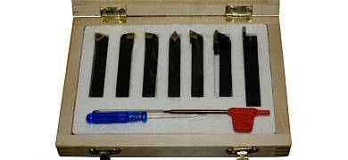 Набор из 7-ми резцов с мех креплением твердосплавных пластин 25х25 мм