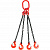 Строп цепной TOR 4СЦ г/п 17,0 т 8,0 м с самозакрывающимися крюками