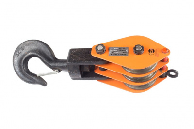 Блок монтажный трехрольный с крюком TOR HQG(L) K3-3,2 т (T)